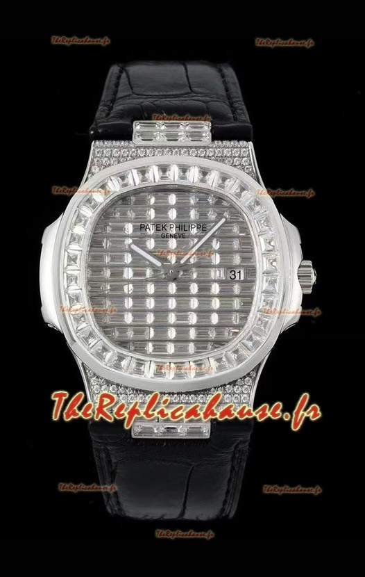Patek Philippe Nautilus 5711/A Réplique Suisse Réplique Miroir 1:1 dans un boîtier en acier 904L Diamants