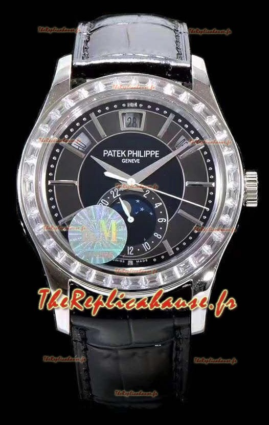 Patek Philippe 5205-001 Complications MoonPhase Cadran Gris Foncé Miroir 1:1 Réplique Montre Suisse