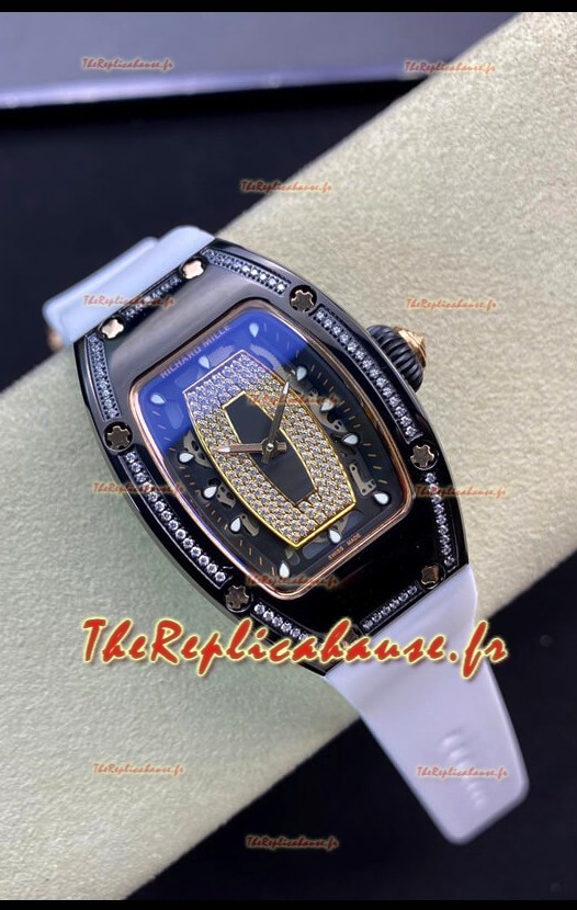 Richard Mille RM-07-01 Diamants Cadran Céramique Noir Dames Réplique Suisse 1:1 