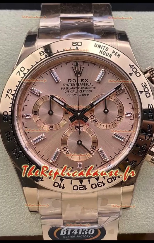 Rolex Cosmograph Daytona M116505 Mouvement Original Cal.4130 en or rose - Montre en acier 904L