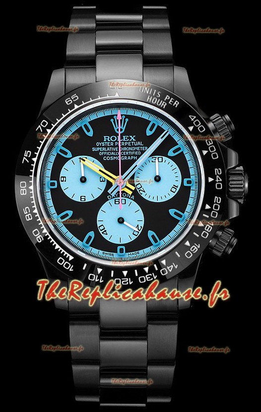 Rolex Daytona Blaken 1:1 Réplique Miroir Suisse Cadran Noir Mouvement Cal.4130 (AVEC BOÎTE) 