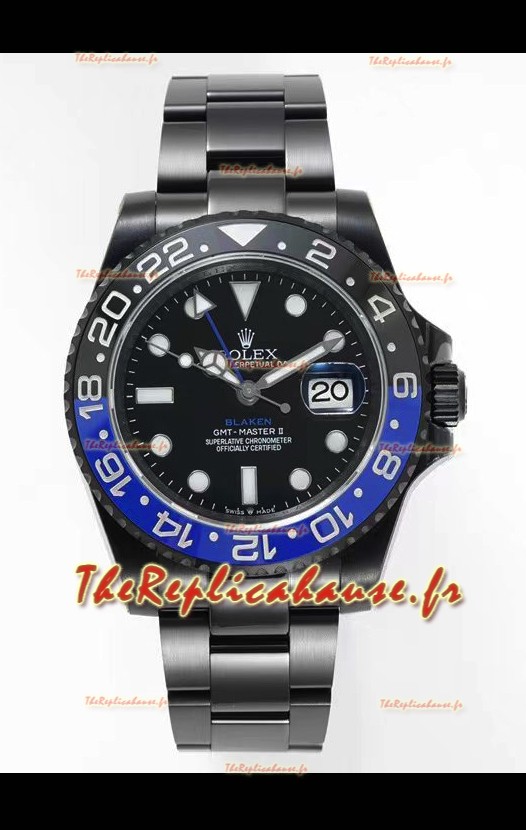 Rolex GMT Masters II REF.126710BLRO Batman BLAKEN Réplique Suisse - Acier 904L avec revêtement DLC