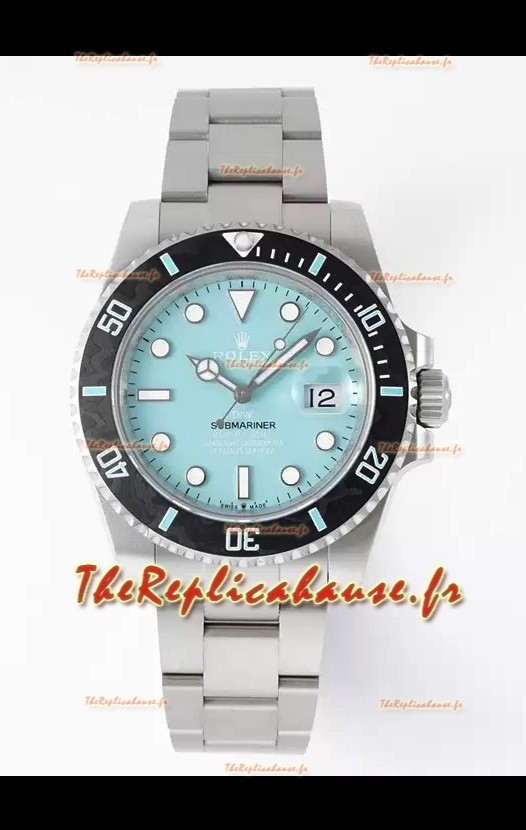Montre Rolex Submariner DiW boîtier en acier inoxydable lunette en céramique noire cadran bleu édition 