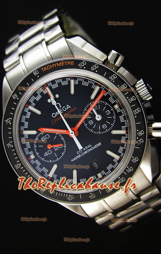 Montre Omega Speedmaster Racing Co-Axial Master Chronographe Suisse à Cadran Noir Répliquée
