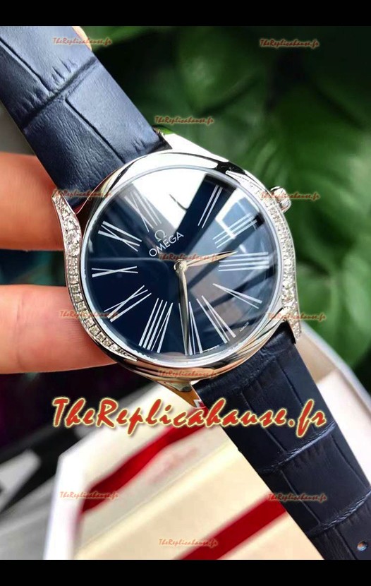 Omega De Ville Tresor Edition Montre Suisse à Quartz 36MM Boîtier Acier Cadran Bleu