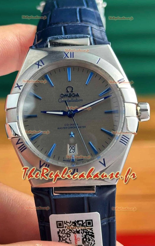 Omega Co-Axial Constellation 39MM 904L Cadran gris Montre Réplique miroir 1:1