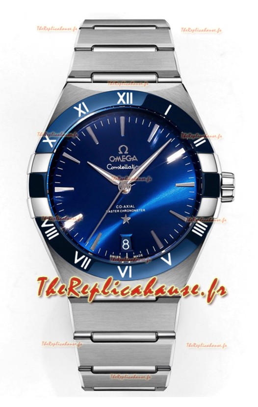 Omega Co-Axial Constellation Acier inoxydable Cadran bleu Réplique miroir 1:1 41MM