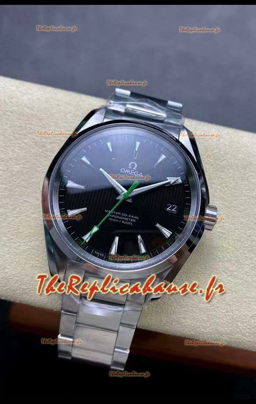 Omega Aqua Terra 150M Cadran Noir Boîtier Acier 904L Aiguille Verte Réplique miroir 1:1 41MM 