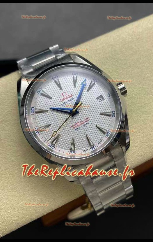 Omega Aqua Terra 150M Cadran Blanc 904L Boîtier Acier Réplique miroir 1:1 41MM 