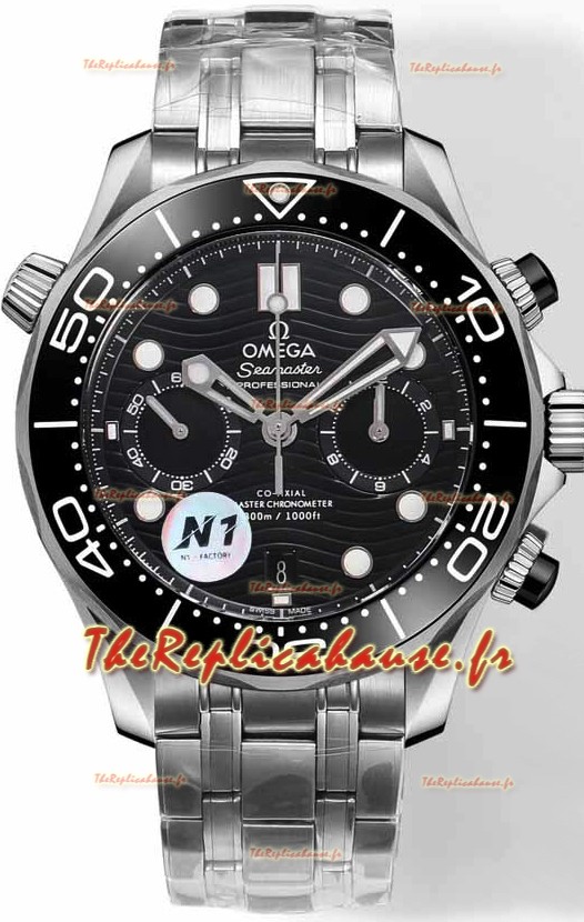 Omega Seamaster Co-Axial Master Chronograph en acier inoxydable boîtier et bracelet 44MM Réplique miroir 1:1