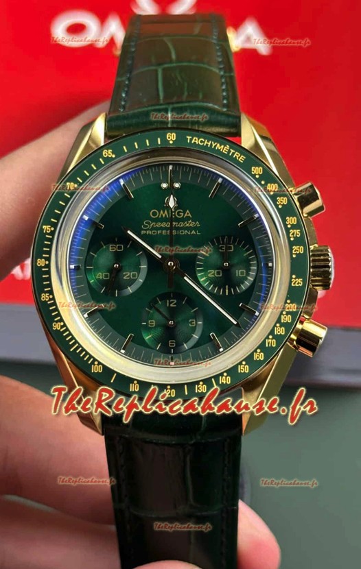 Omega Speedmaster Moonwatch Chronographe Co-Axial Cadran Vert 42MM Réplique miroir 1:1
