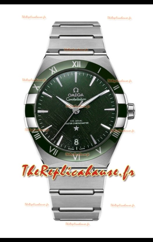 Omega Co-Axial Constellation Acier Inoxydable Cadran Vert Réplique miroir 1:1 41MM