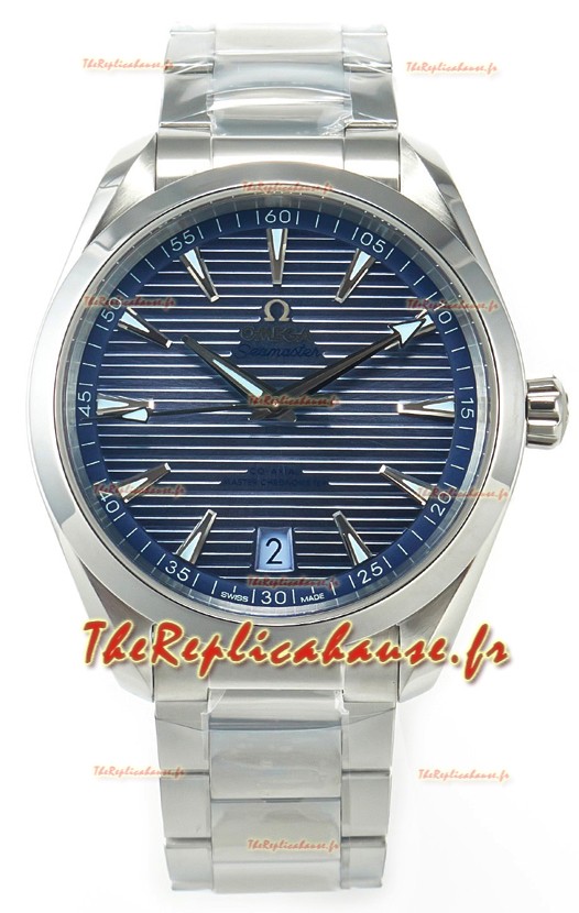 Omega Aqua Terra 150M Summer Cadran Bleu 904L Acier Réplique miroir 1:1 41MM 