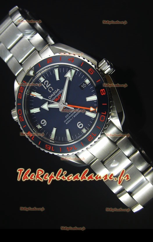 Omega Seamaster Planet Ocean 600M GMT Good Planet Swiss 1:1 Reproduction Miroir 