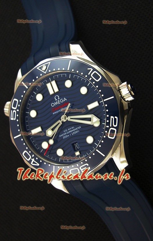 Omega Seamaster 300M Co-Axial Master chronomètre Bleu Suisse 1:1 Montre Réplique Miroir 