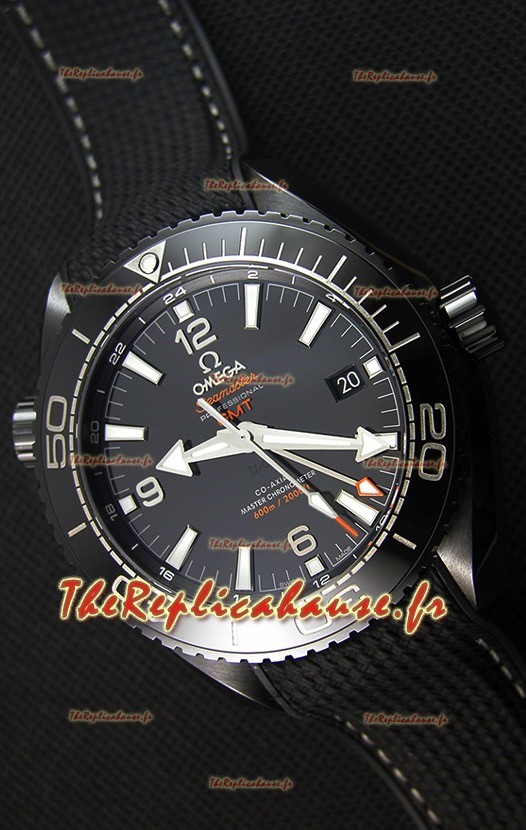 Omega Seamaster Planet Ocean Deep Black GMT 45.5MM 1:1 Montre Réplique Miroir 