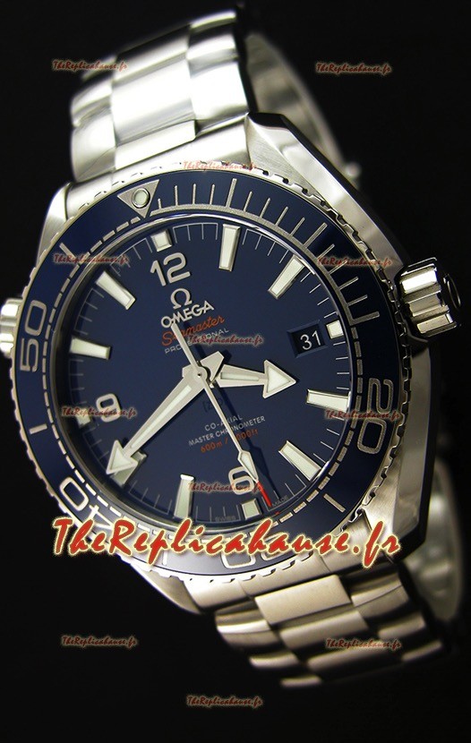 Omega Seamaster Planet Ocean 600M cadran bleu 43.5MM Updated Montre Suisse 1:1