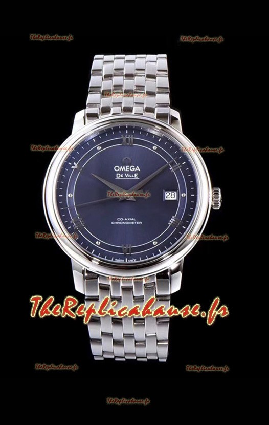 Omega De Ville Prestige Co-Axial 36.8MM Blue Dial 1:1 Swiss Mirror Replica Watch 