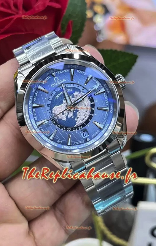 Omega Seamaster Aquaterra 150M Worldtimer Summer Blue Réplique montre 1:1