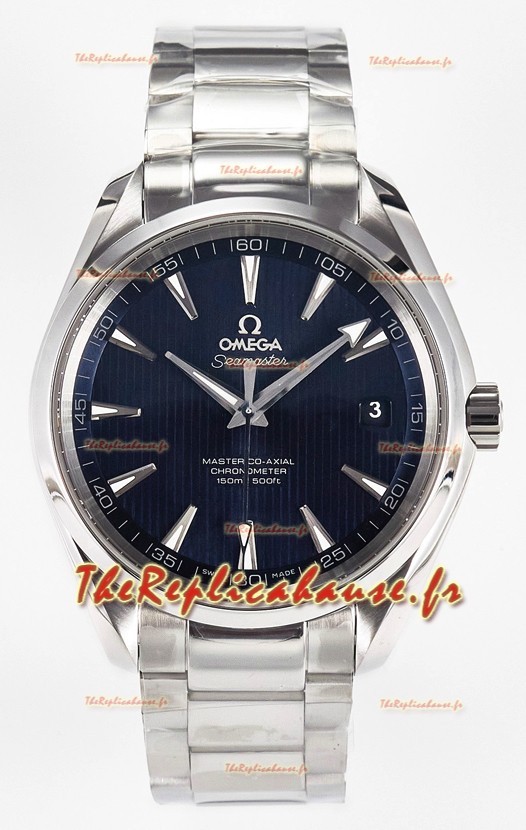 Montre Omega Aqua Terra Super Clone 150M Cadran Bleu Boîtier Acier 904L 41MM 