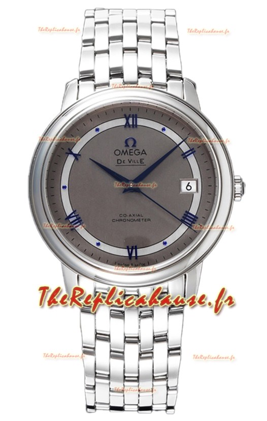 Omega De Ville Co-Axial Chronometer 36.8MM Montre Suisse Réplique avec cadran gris foncé 