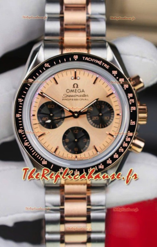 Omega Speedmaster Professional Moonwatch - Réplique de montre suisse en or Sedna bicolore