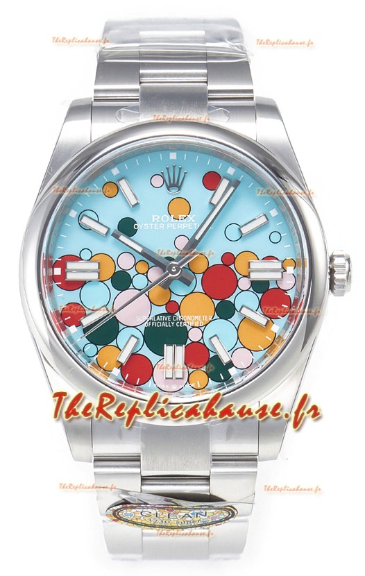 Rolex Oyster Perpetual Super Clone REF# 124300 Cadran Célébration en 41MM ETA 3230 Réplique Montres 
