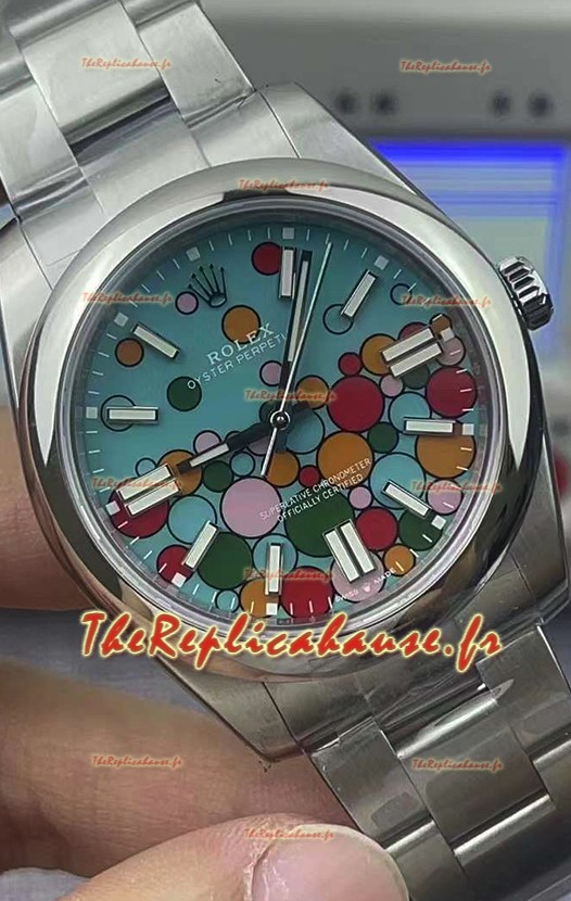 Montre Rolex Oyster Perpetual REF# 124300 cadran célébration en 41MM Mouvement automatique ETA 3230 