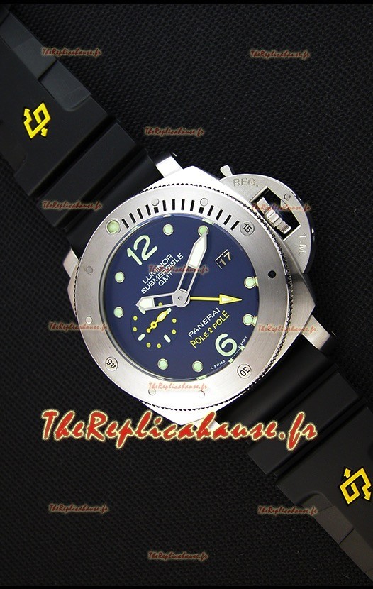 Montre Luminor Submersible PAM00719 1950 Japonnaise 3 Jours GMT Pole2Pole Répliquée 