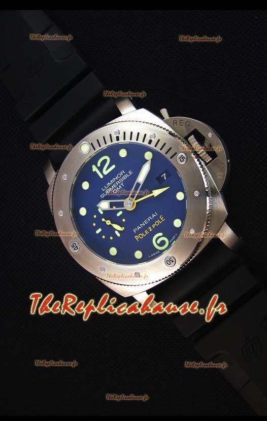 Panerai Luminor Submersible GMT PAM719 Pole 2 Pole Edition Montre Réplique Suisse Miroir 1:1