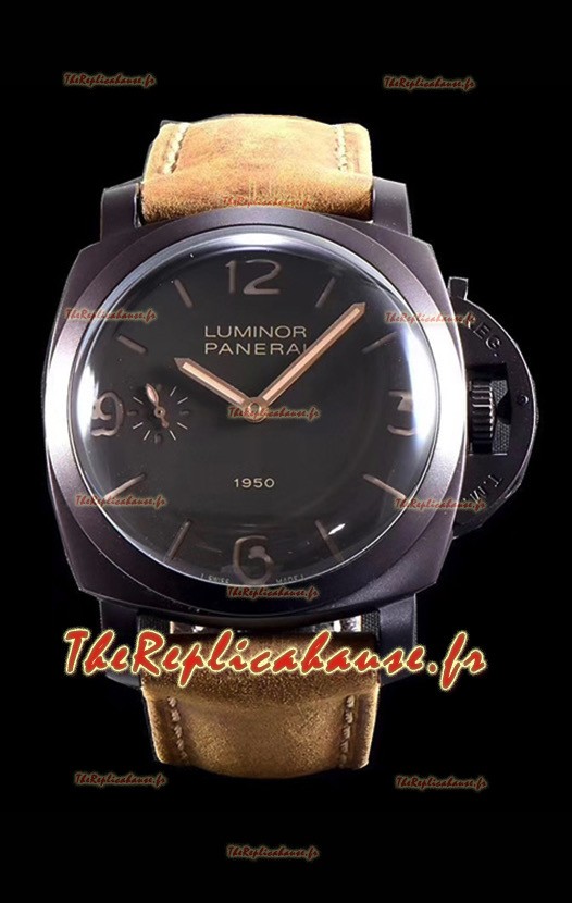 Panerai Luminor 1950 3 Days PAM00375 Montre suisse réplique avec boîtier composite 