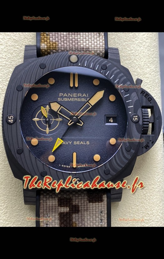 Panerai Submersible PAM1513 Carbotech GMT Navy Seals Edition Réplique Montre 44MM