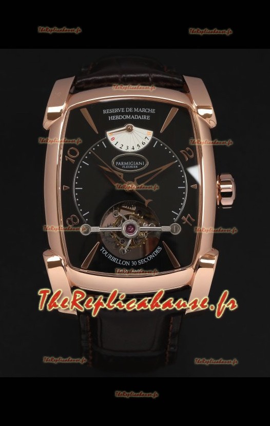 Parmigiani Fleurier Kalpa XL or rose 1:1 Tourbillon véritable Réplique Suisse 