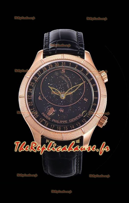 Montre Patek Philippe 6102R Grand Compilations Handwind Réplique Suisse - Lunette robuste et cadran noir