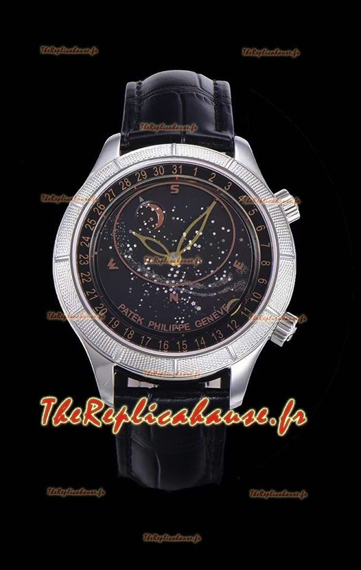 Montre Patek Philippe 6102R Grand Compilations Handwind Réplique Suisse - Lunette robuste et cadran noir