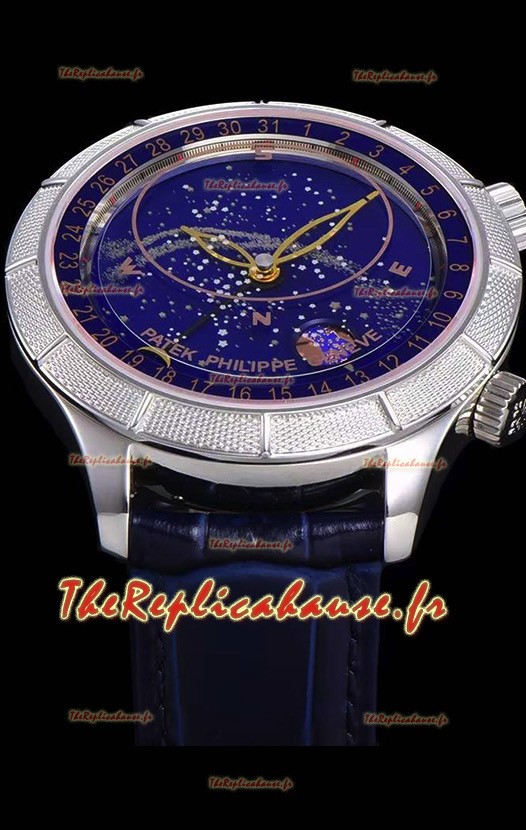 Montre Patek Philippe 6102R Grand Compilations Handwind Réplique Suisse - Lunette robuste cadran bleu