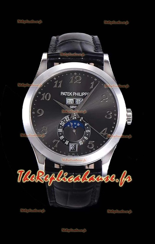 Montre Patek Philippe Calendrier Annuel Complications Réplique Suisse à cadran gris 