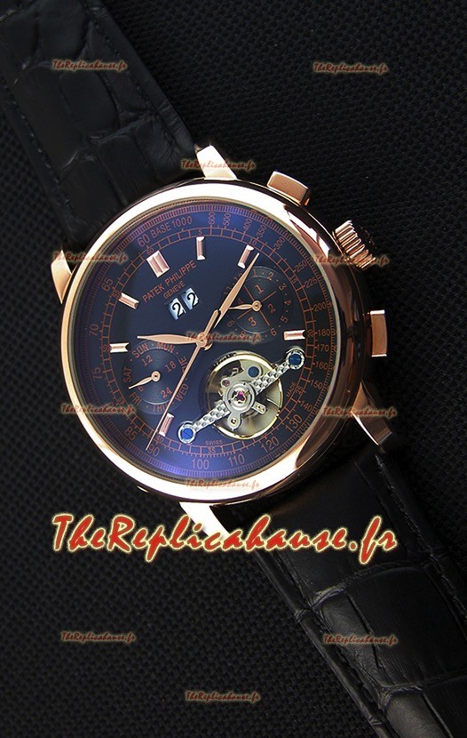Montre Patek Philippe Japanese Tourbillon Boîtier Rose Or avec Cadran Noir