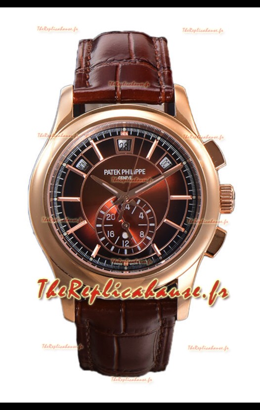 Patek Philippe 5205 Complications Moonphase Cadran Brun Réplique Montre suisse 1:1 
