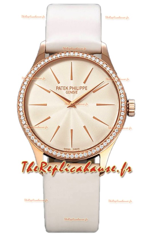 Patek Philippe Calatrava 4997 Ladies Cadran Or Rose jaune avec Mouvement Automatique Suisse 