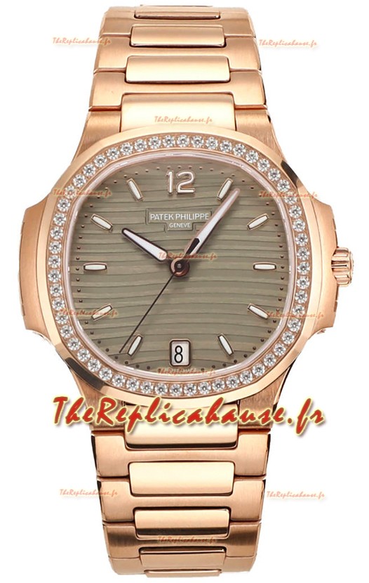 Patek Philippe Nautilus 7118R 35MM Cadran gris or rose Montre réplique 1:1 