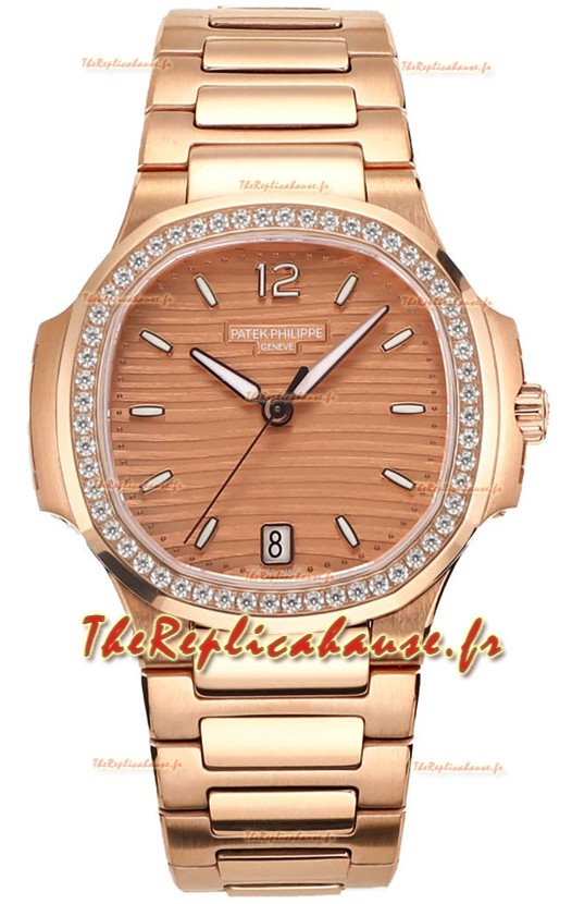 Patek Philippe Nautilus 7118R 35MM Cadran et boîtier or rose Montre réplique 1:1 