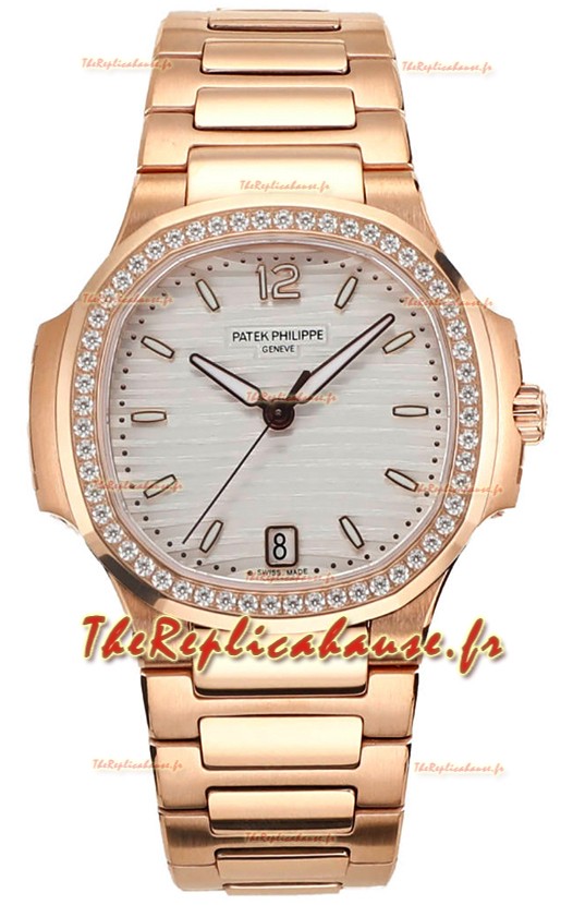 Patek Philippe Nautilus 7118R 35MM Or Rose Cadran Blanc ontre réplique 1:1 