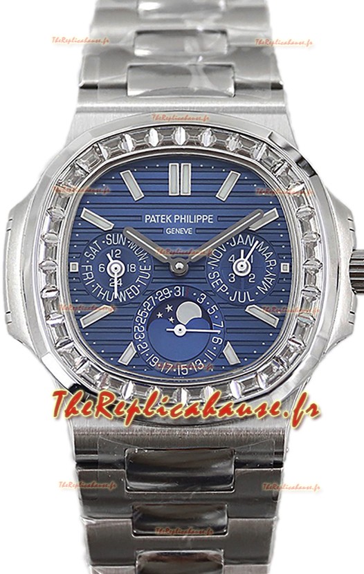Patek Philippe Nautilus 5740 Perpetual Calendar Acier inoxydable Cadran bleu Montre réplique suisse 