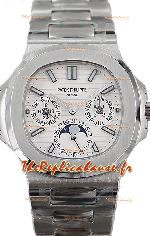 Patek Philippe Nautilus 5740 Perpetual Calendar Acier inoxydable Cadran blanc Montre réplique suisse 