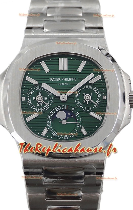 Patek Philippe Nautilus 5740 Quantième Perpétuel Acier Cadran Vert Montre réplique suisse 