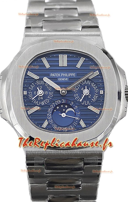 Patek Philippe Nautilus 5740 Perpetual Calendar Acier inoxydable Cadran bleu Montre réplique suisse 