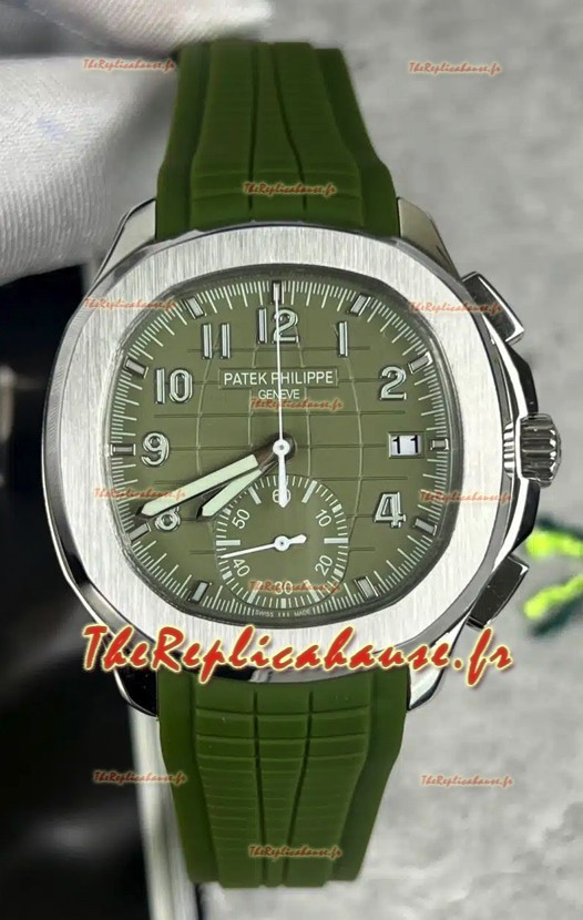 Patek Philippe Aquanaut 5968A Cadran vert Chronographe Montre réplique 1:1 