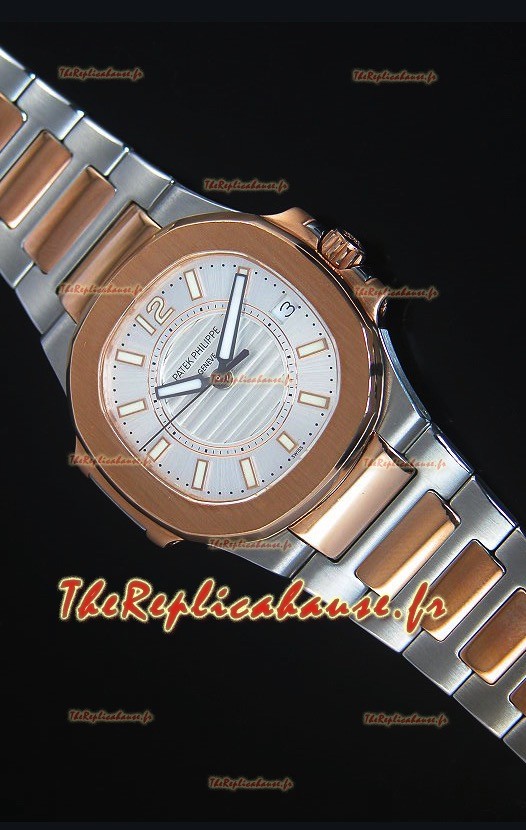 Montre en Or Rose Deux Tons 36MM Patek Philippe Nautilus Femmes