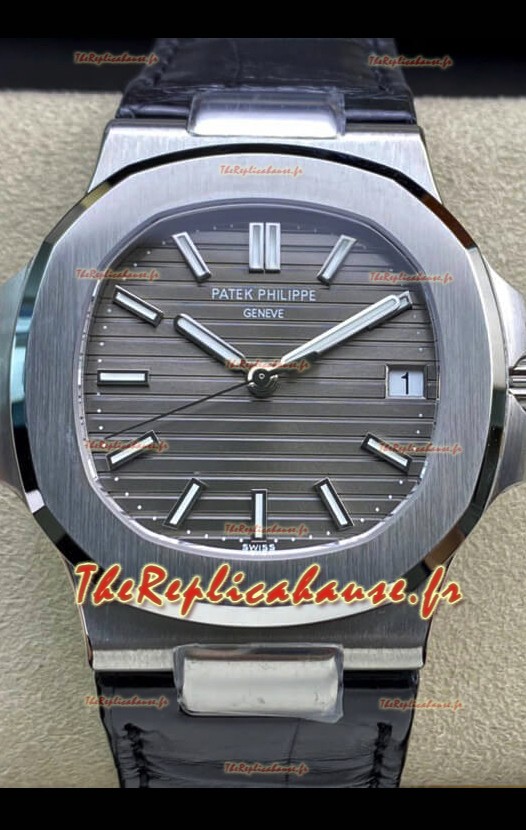 Patek Philippe Nautilus 5711G-001 Réplique de Montre en Acier 904L 2023 Miroir Actualisé - Cadran Gris